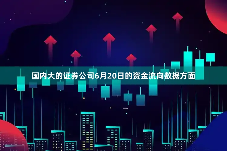 国内大的证券公司6月20日的资金流向数据方面