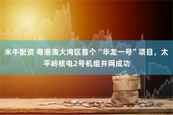 米牛配资 粤港澳大湾区首个“华龙一号”项目，太平岭核电2号机组并网成功